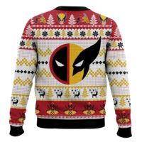 Hooktab Let's Fxcking Go Deadpool & Wolverine - Red Ugly Christmas Sweater