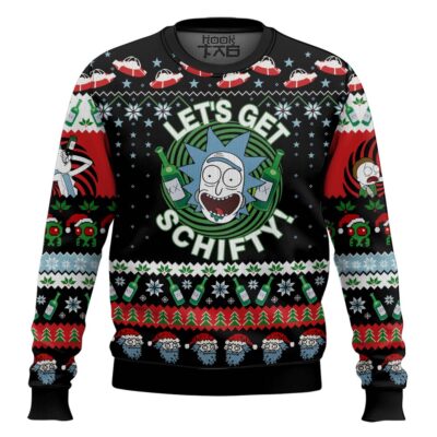 Let's Get Schwifty Rick And Morty Ugly Christmas Sweater