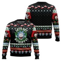Hooktab Let's Get Schwifty Rick And Morty Ugly Christmas Sweater