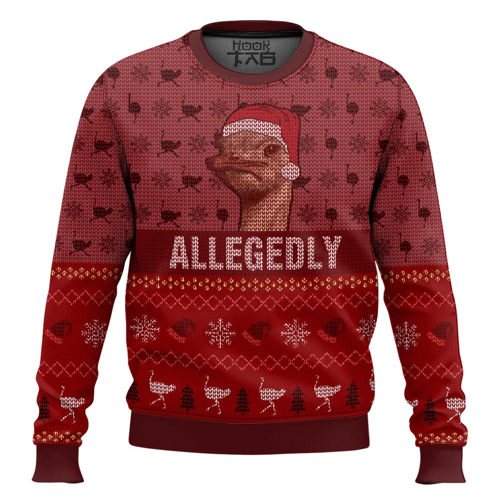 Hooktab Letterkenny Allegedly Meme Ugly Christmas Sweater Hooktab Letterkenny Allegedly Meme Ugly Christmas Sweater