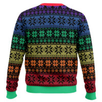 Hooktab LGBT Pride Flag Ugly Christmas Sweater
