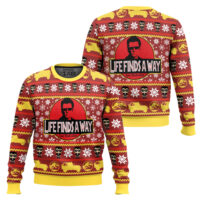 Hooktab Life Finds A Way Jurassic Park 1993 Ugly Christmas Sweater