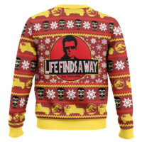 Hooktab Life Finds A Way Jurassic Park 1993 Ugly Christmas Sweater