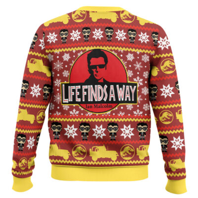 Hooktab Life Finds A Way Jurassic Park 1993 Ugly Christmas Sweater