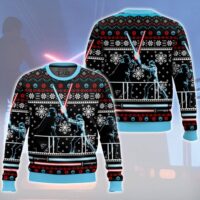 Hooktab Lightsaber Duel Star Wars Ugly Christmas Sweater