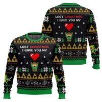 Hooktab Link Give You My Heart Legend Of Zelda Ugly Christmas Sweater