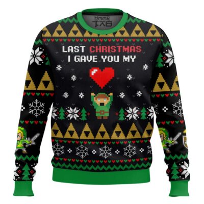 Link Give You My Heart Legend Of Zelda Ugly Christmas Sweater