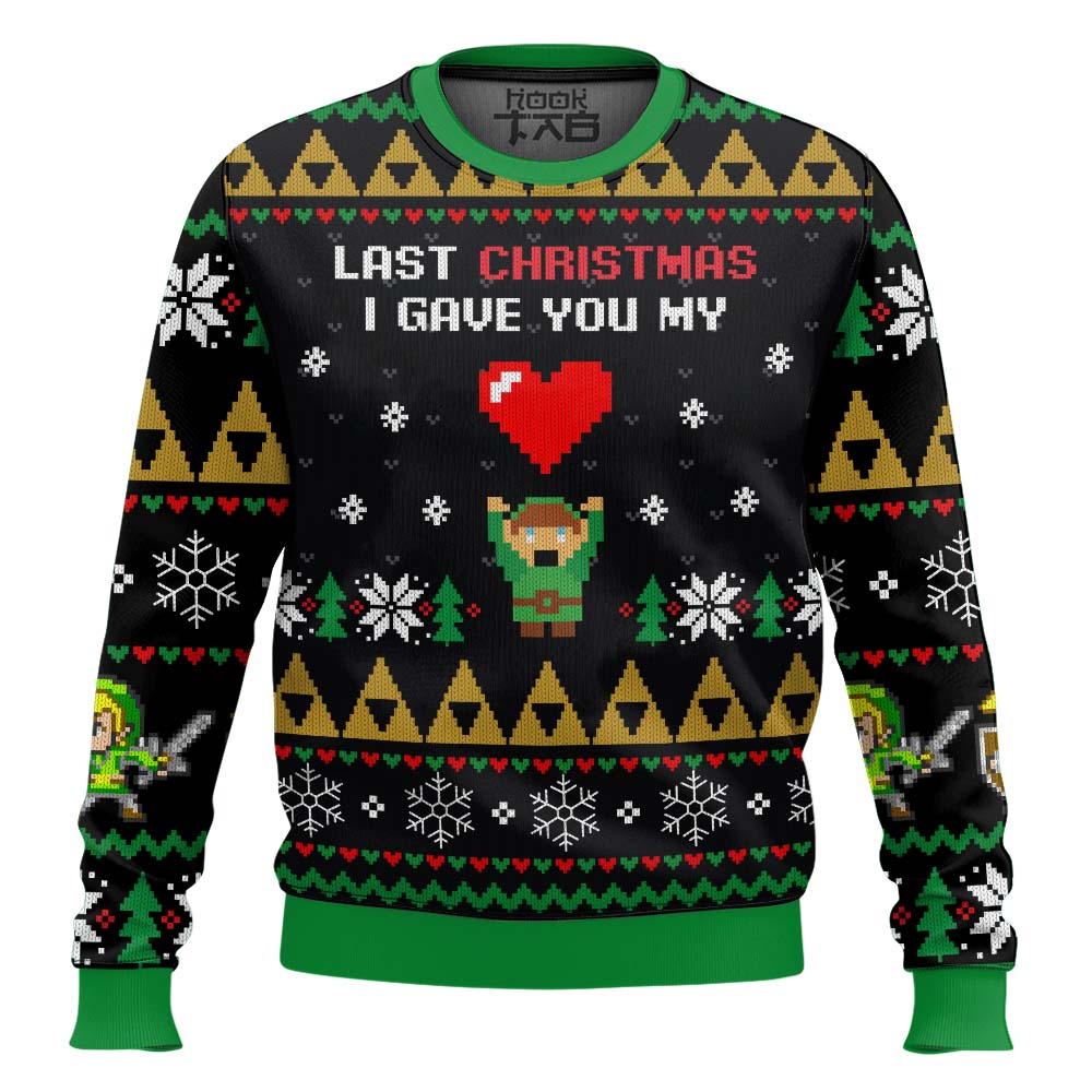 Hooktab Link Give You My Heart Legend Of Zelda Ugly Christmas Sweater Hooktab Link Give You My Heart Legend Of Zelda Ugly Christmas Sweater