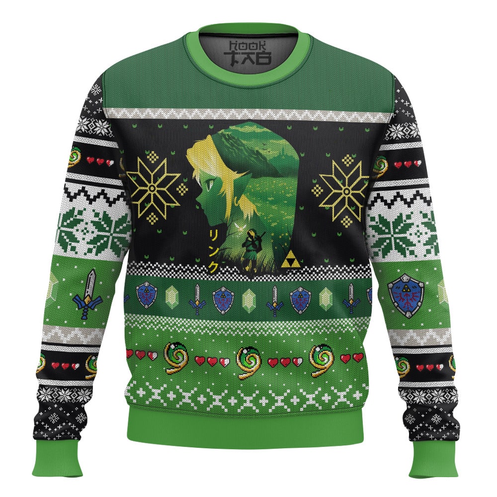 Hooktab Link The True Hero Legend Of Zelda Ugly Christmas Sweater Hooktab Link The True Hero Legend Of Zelda Ugly Christmas Sweater