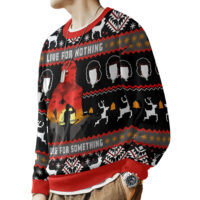 Hooktab Live For Nothing Die For Something Rambo Ugly Christmas Sweater