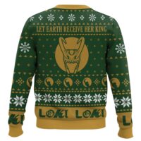 Hooktab Loki Let Earth Receive Her King Marvel Ugly Christmas Sweater