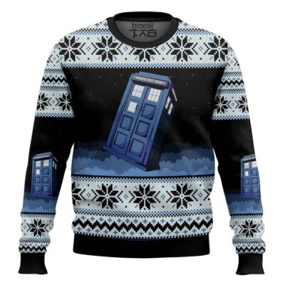 London Police Box Doctor Who Ugly Christmas Sweater