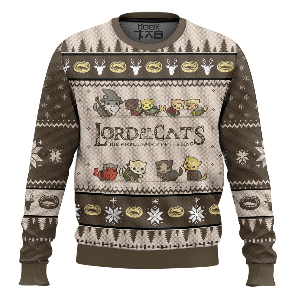 Hooktab Lord Of The Cats Ugly Christmas Sweater Hooktab Lord Of The Cats Ugly Christmas Sweater