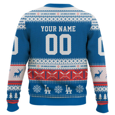 Hooktab Los Angeles Dodgers – Custom Name And Number Ugly Sweater