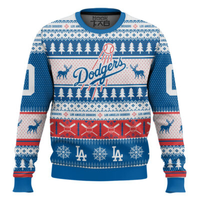 Los Angeles Dodgers - Custom Name And Number Ugly Sweater