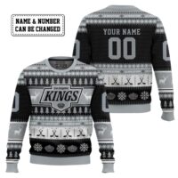 Hooktab Los Angeles Kings - Custom Name And Number Ugly Sweater
