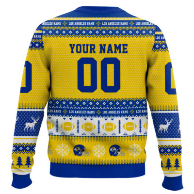 Hooktab Los Angeles Rams – Custom Name And Number Ugly Sweater