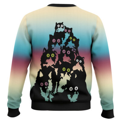 Hooktab Lovely Black Cat Ugly Christmas Sweater