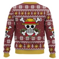 Hooktab Luffy Funny Face One Piece Ugly Christmas Sweater