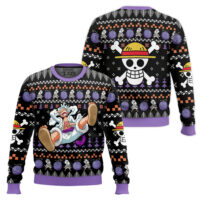 Hooktab Luffy Nika One Piece Ugly Christmas Sweater