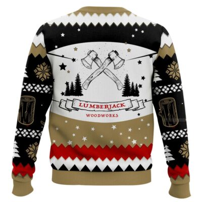 Hooktab Lumberjack Chop Wild Pines – Custom Name Ugly Christmas Sweater