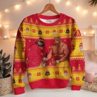 Hooktab Macho Man And Hulk Hogan Mega Powers WWE Ugly Christmas Sweater