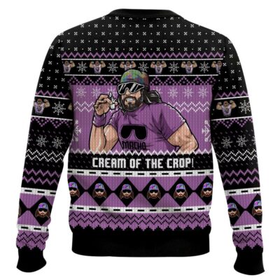 Hooktab Macho Man Cream Of The Crop WWE Ugly Christmas Sweater