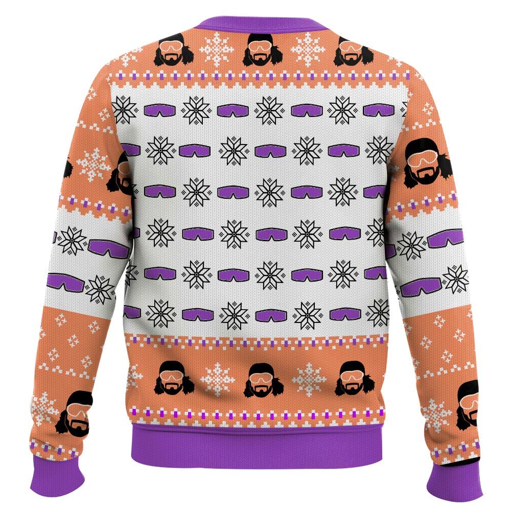 Hooktab Macho Man Expect The Unexpected WWE Ugly Christmas Sweater
