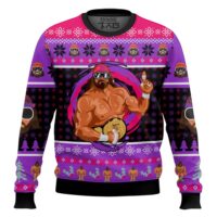 Hooktab Macho Man Randy Savage WWE Ugly Christmas Sweater