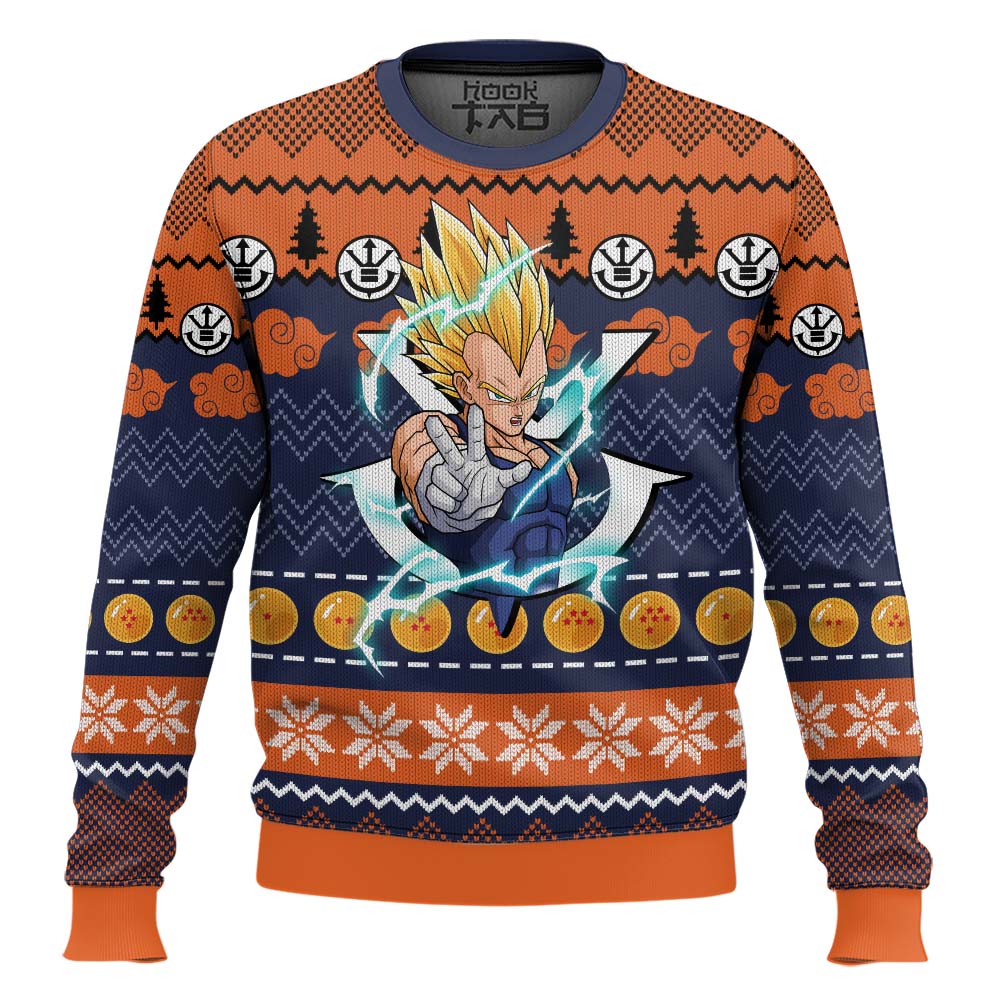 Hooktab Majin Vegeta Dragon Ball Ugly Christmas Sweater Hooktab Majin Vegeta Dragon Ball Ugly Christmas Sweater