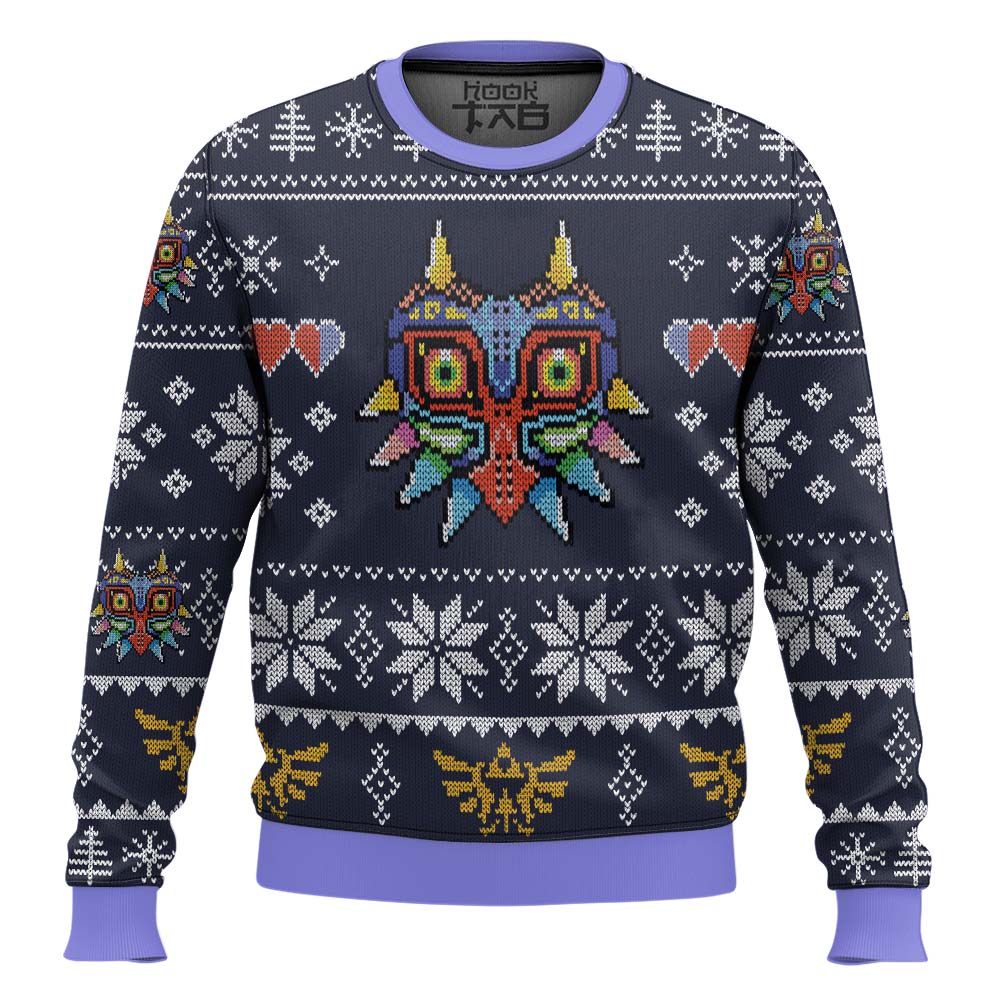 Hooktab Majora's Mask Zelda Ugly Christmas Sweater Hooktab Majora's Mask Zelda Ugly Christmas Sweater