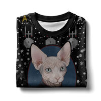 Hooktab Make It Meow Captain Cat Star Trek Ugly Christmas Sweater