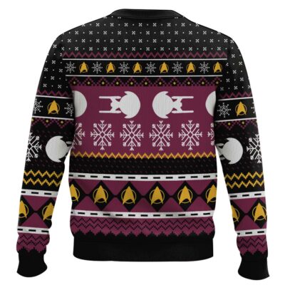 Hooktab Make It Snow Captain Picard Star Trek Ugly Christmas Sweater