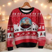 Hooktab Make It Snow Santa Picard Star Trek Ugly Christmas Sweater