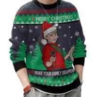 Hooktab Make Your Family Disappear Home Alone Ugly Christmas Sweater