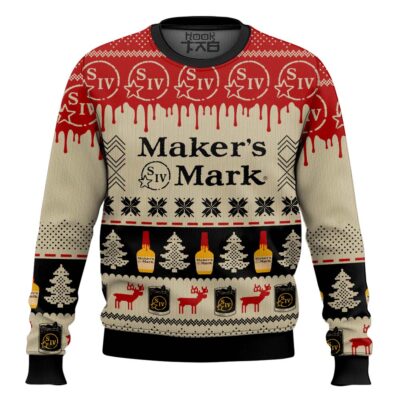 Maker’s Mark Bourbon Whisky Ugly Christmas Sweater