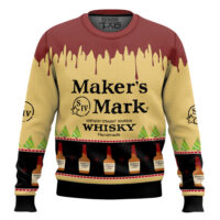 Hooktab Maker's Mark Whisky Ugly Christmas Sweater