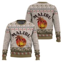 Hooktab Malibu Rum Coconut Flavored Ugly Christmas Sweater