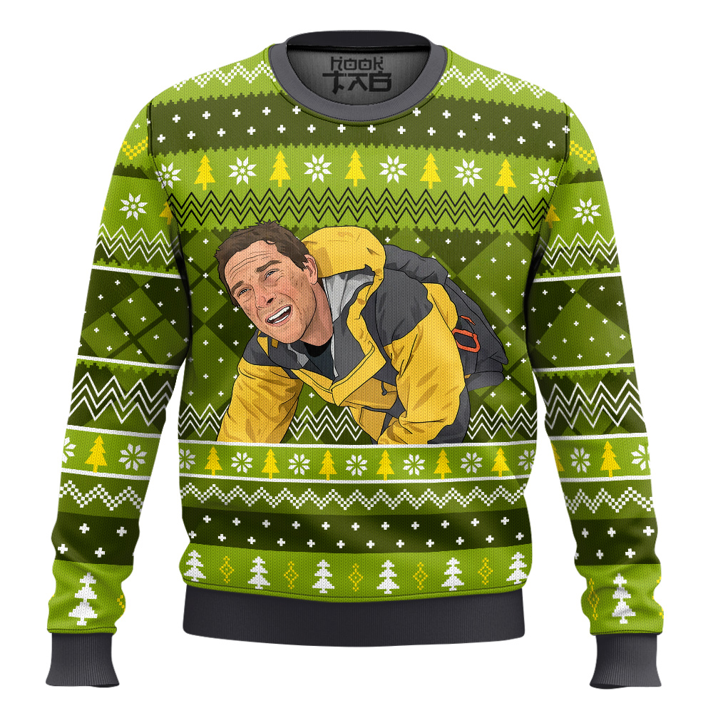 Hooktab Man vs. Wild Ugly Christmas Sweater Hooktab Man vs. Wild Ugly Christmas Sweater