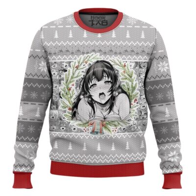 Manga Girl Waifu Ahegao Ugly Christmas Sweater