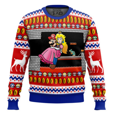 Mario Bros Bowser's Castle Ugly Christmas Sweater