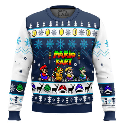 Mario Kart Racing Ugly Christmas Sweater
