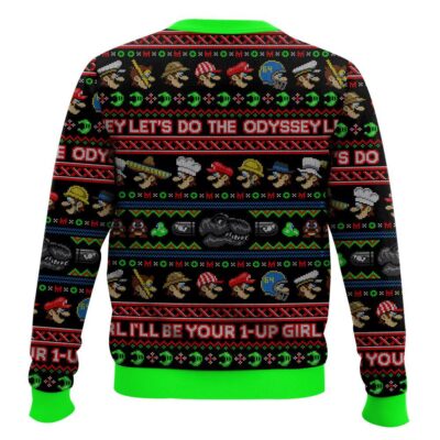 Hooktab Mario Let’s Do The Odyssey, Ugly Christmas Sweater