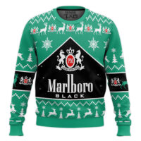 Hooktab Marlboro Black Menthol Ugly Christmas Sweater