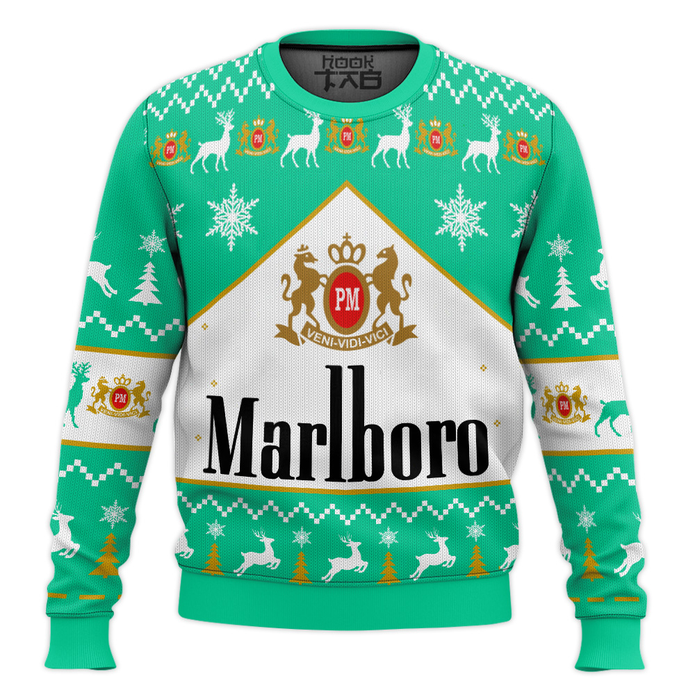Hooktab Marlboro Menthol Ugly Christmas Sweater Hooktab Marlboro Menthol Ugly Christmas Sweater