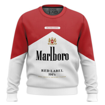 Marlboro Red Label 100's Ugly Christmas Sweater
