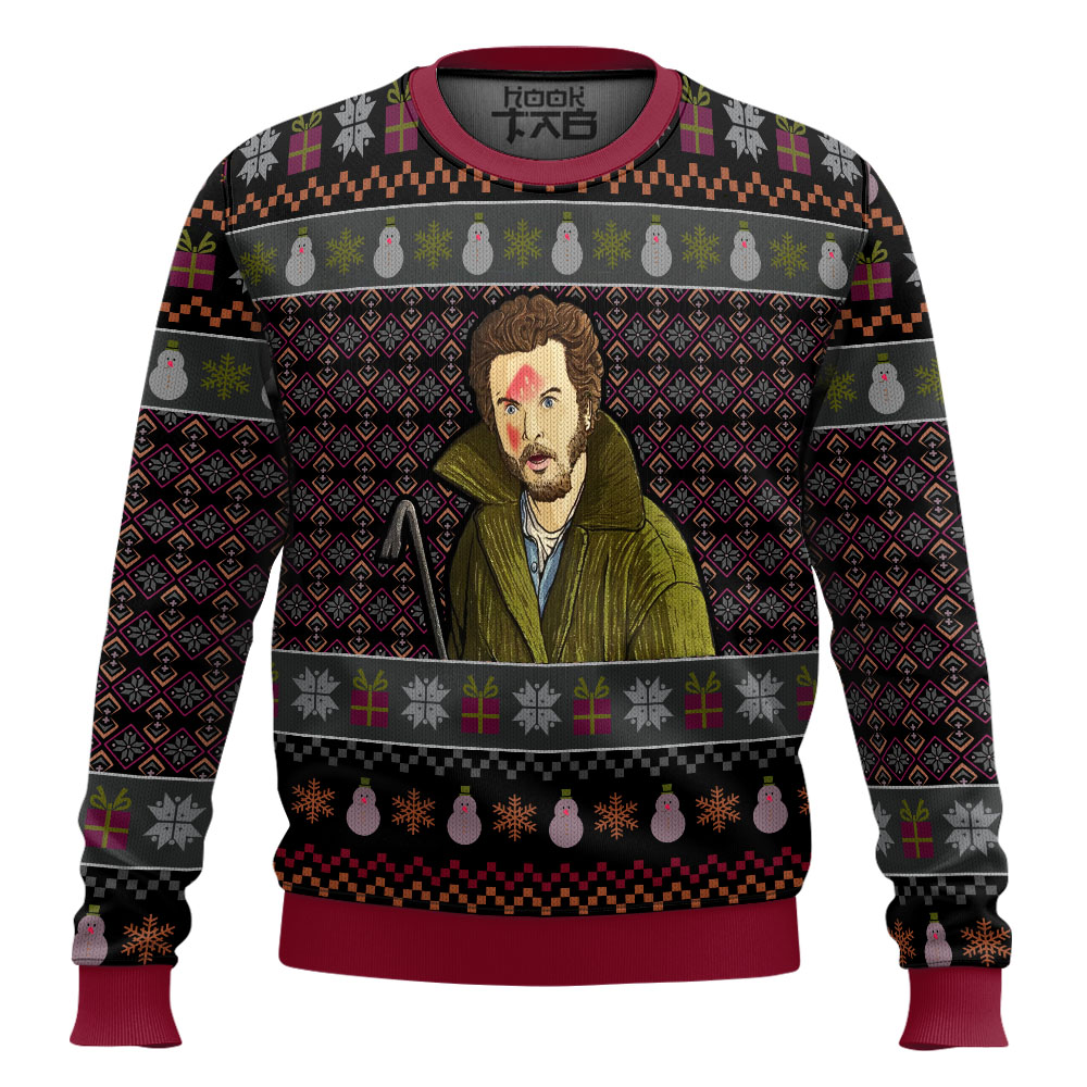 Hooktab Marv Murchins Home Alone Ugly Christmas Sweater Hooktab Marv Murchins Home Alone Ugly Christmas Sweater
