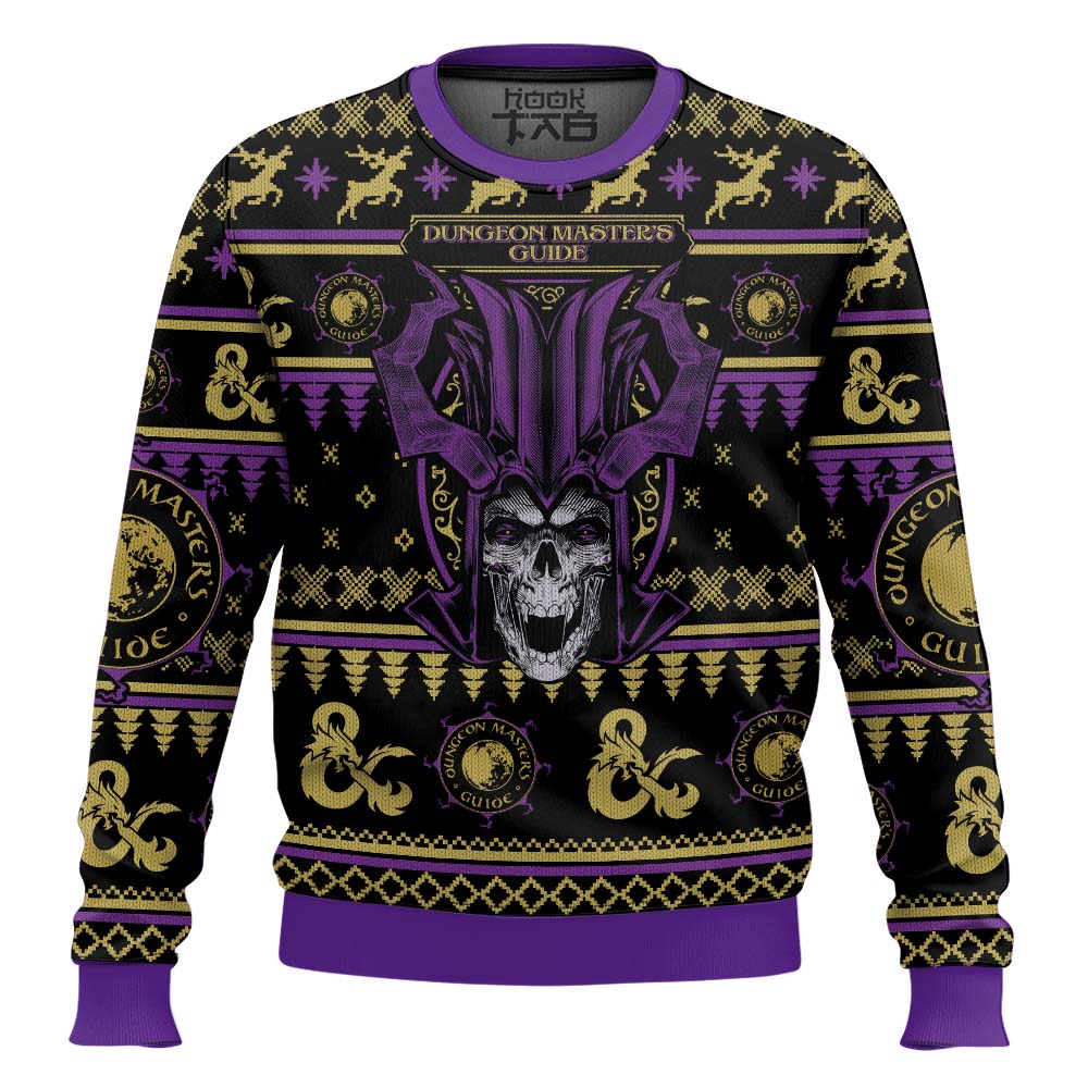 Hooktab Master's Guide Dungeons & Dragons Ugly Christmas Sweater Hooktab Master's Guide Dungeons & Dragons Ugly Christmas Sweater
