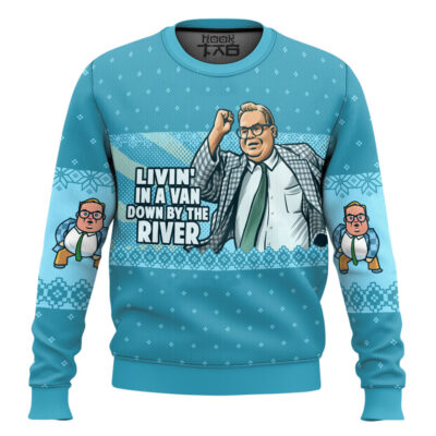 Matt Foley Livin' In A Van Down By The River Saturday Night Live Ugly Christmas Sweater