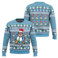 Hooktab Matt Foley Well, La Dee Frickin-Da Saturday Night Live Ugly Christmas Sweater